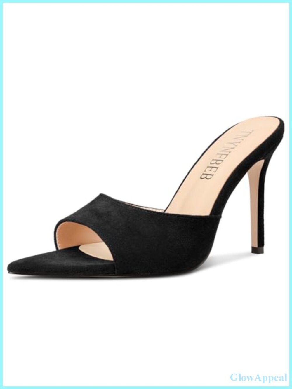 Women's Stiletto High Heel Pointed Open Toe Sandals Slingback Slip-On 3.9 Inch